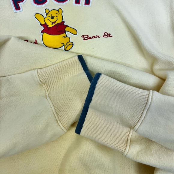 Vintage DisneyLand Resort Winnie The Pooh Grin and Bear It Sweatshirt Unisex L - Picture 6 of 9
